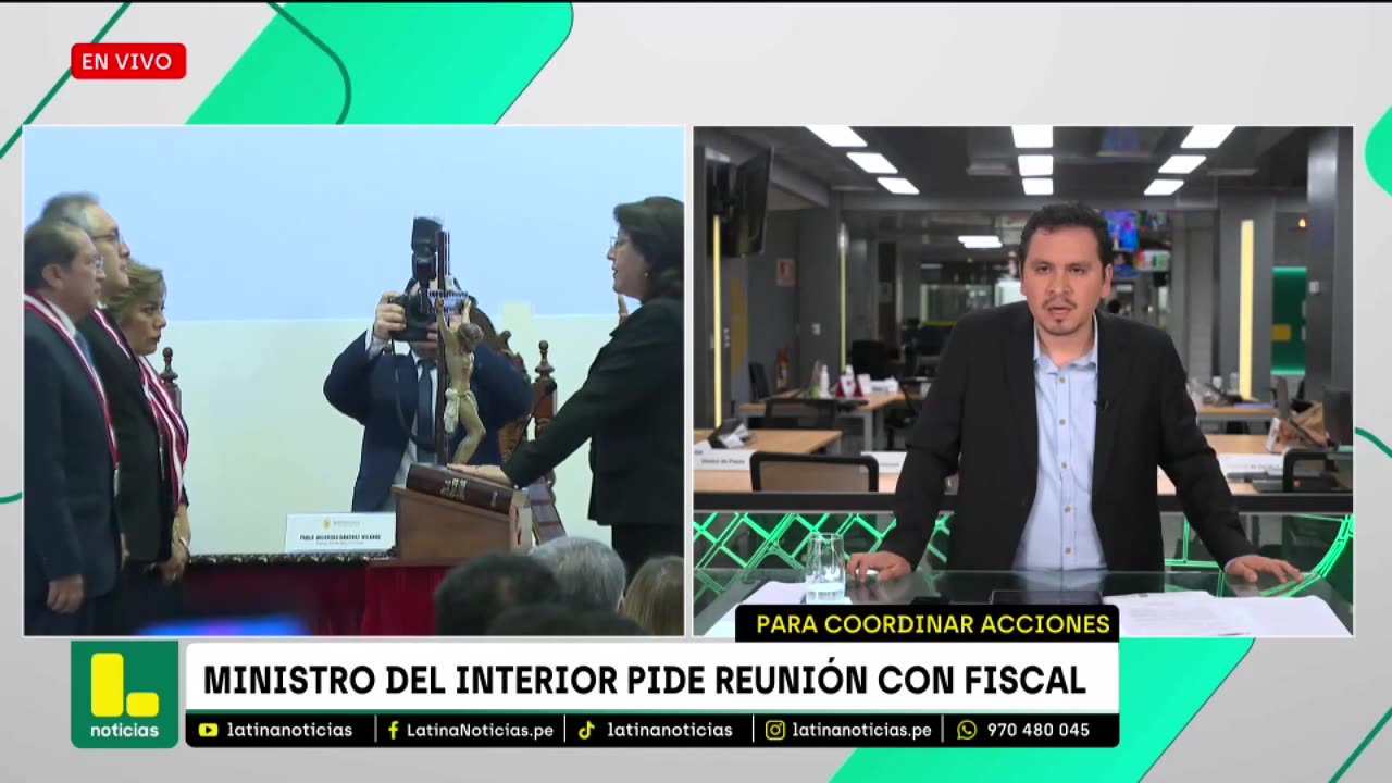 Santiváñez pide reunión con fiscal de la Nación:"Coordinar acciones para luchar contra delincuencia"