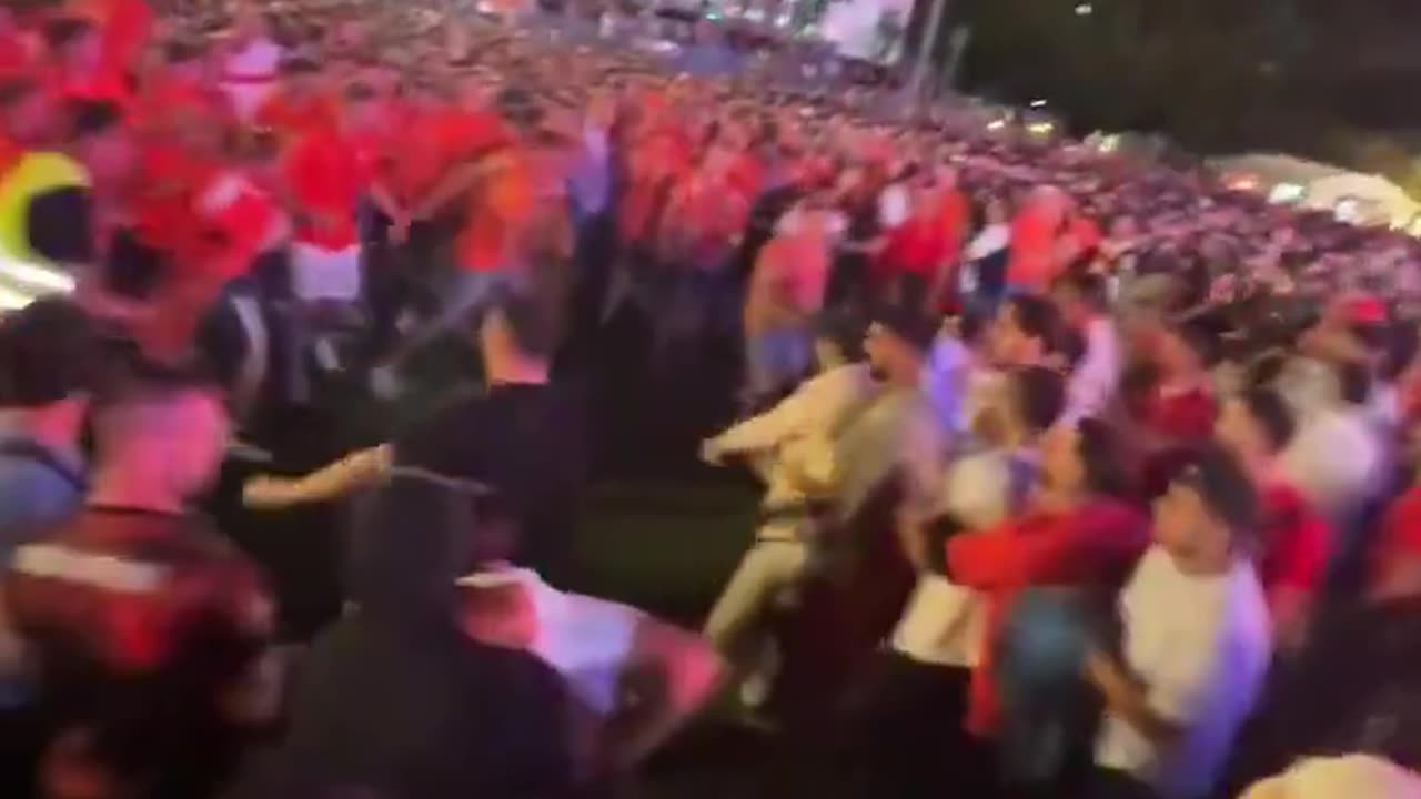 Turks started attacking Dutch fans as the second goal went in