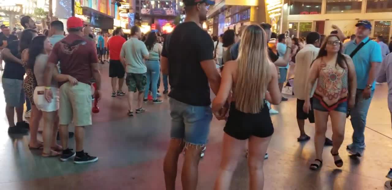 Hanging out at Fremont Street in Las Vegas