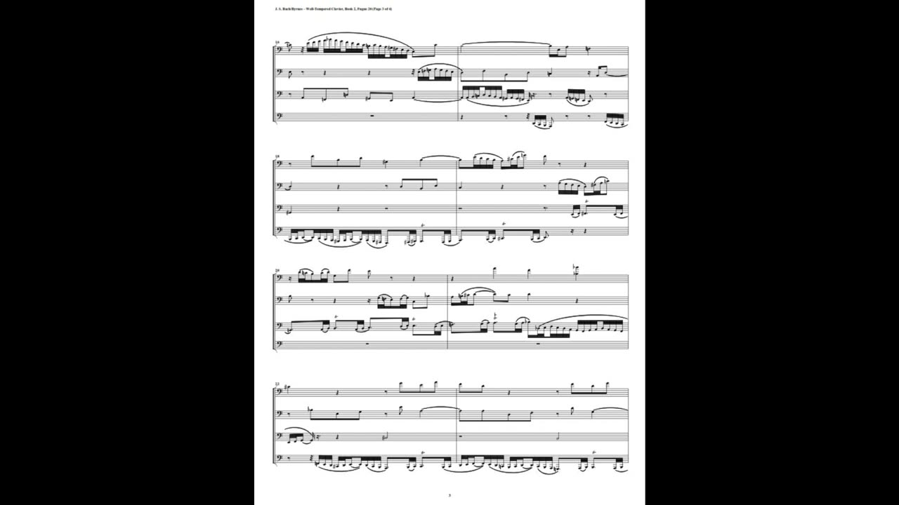 J.S. Bach - Well-Tempered Clavier: Part 2 - Fugue 20 (Euphonium-Tuba Quartet)