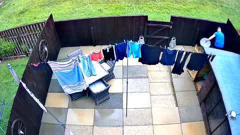 Man Accidently Sets Laundry on Fire