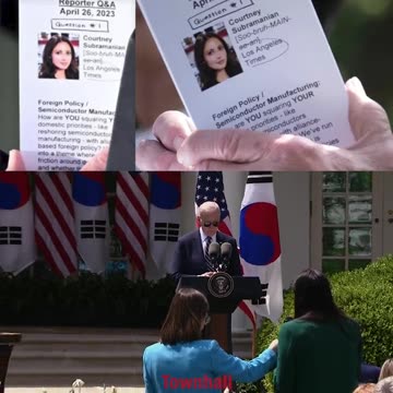 RED HANDED: Biden Caught Reading From Cheat Sheet of Reporters