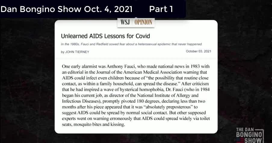 Dr. Anthony Fauci and AIDS Pandemic - Then and Now - Part 1