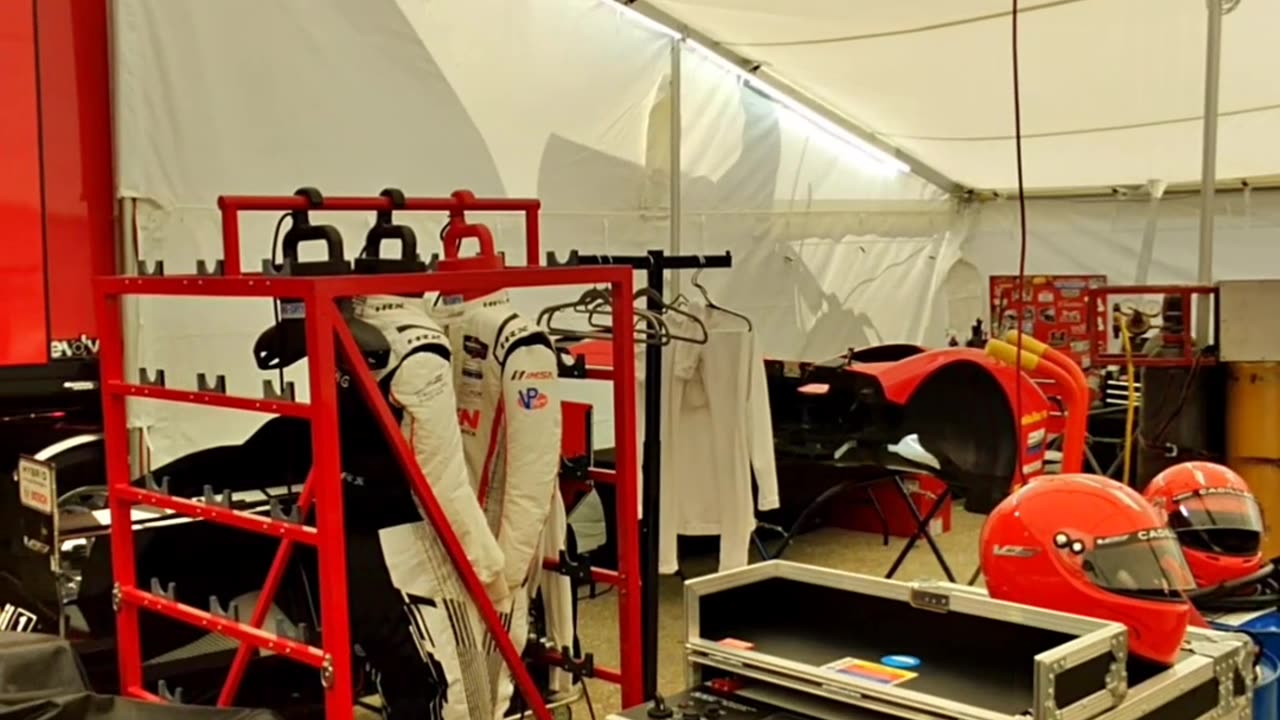 Walking the garage of Cadillac at Sebring