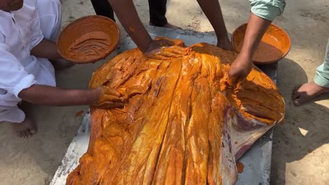 200 KG WHOLE BEEF ROAST | 4 Hours Roasting a Whole Buffalo in Tandoor