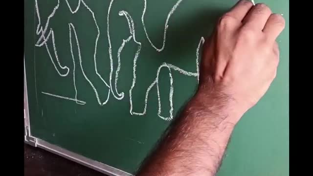 How ro draw Elephant and baby elephent One line art