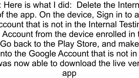 In Play Store how to install live version when you are an internal tester