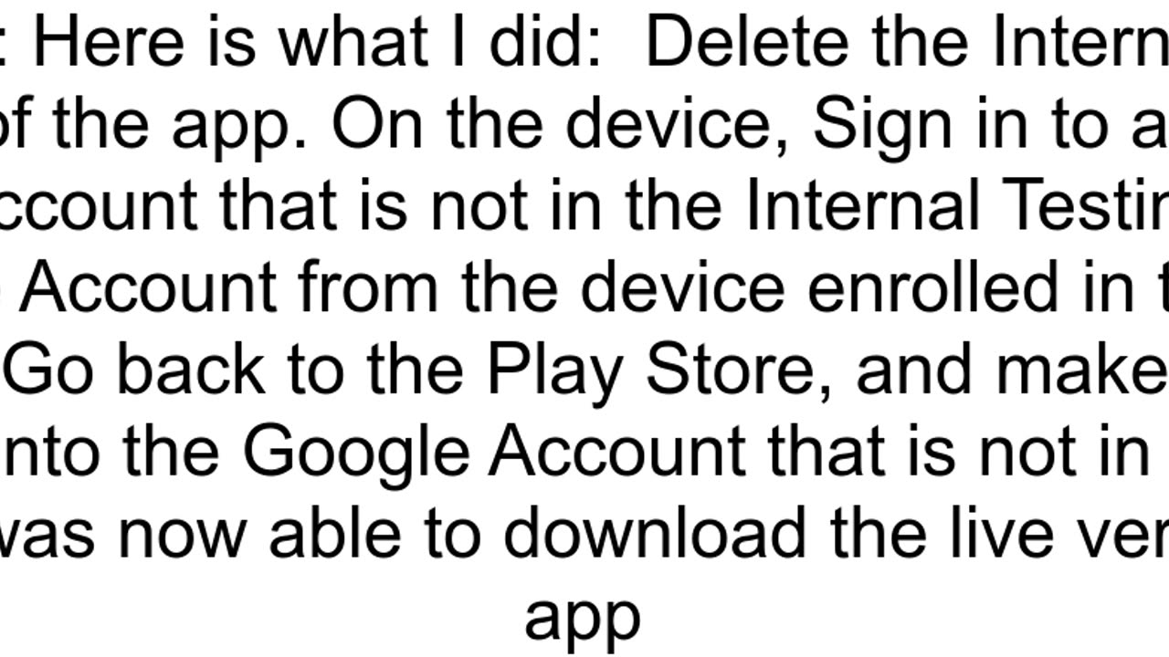 In Play Store how to install live version when you are an internal tester