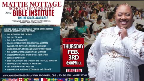 HOW TO ACTIVATE THE ANOINTING IN YOUR LIFE-PROPHETESS DR. MATTIE NOTTAGE