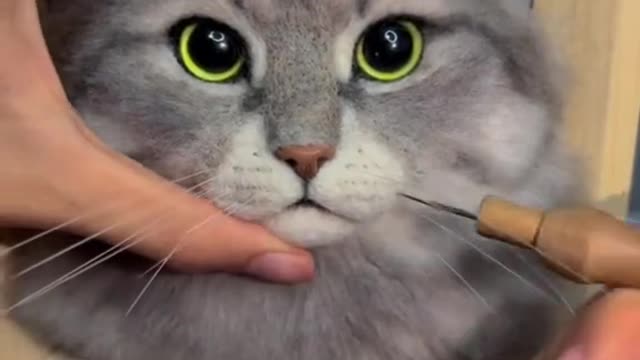 Este gato hecho a mano es realmente demasiado parecido