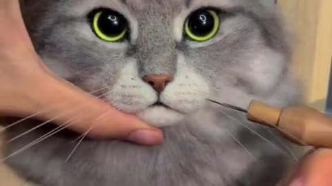 Este gato hecho a mano es realmente demasiado parecido