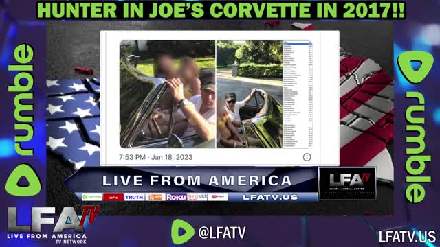 LFA TV CLIP: HUNTER DRIVING BIDEN'S CORVETTE IN 2017!!