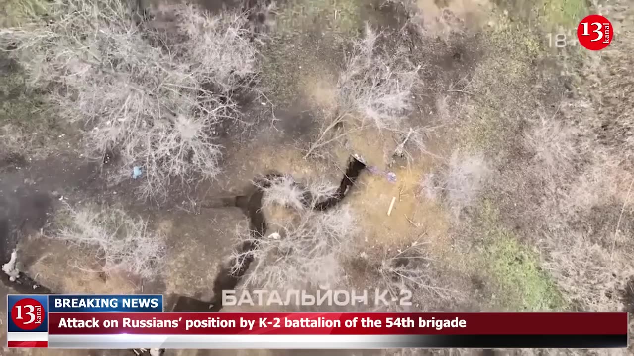 Ukrainian fighters enter the trench where 25 Russians were hiding - They engaged in close combat