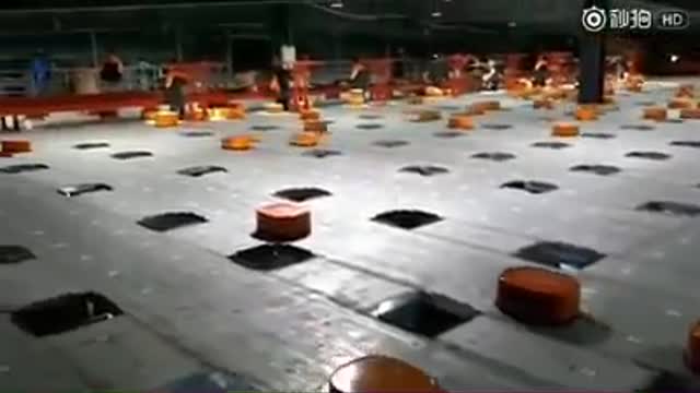 centenas de robôs em correio na china