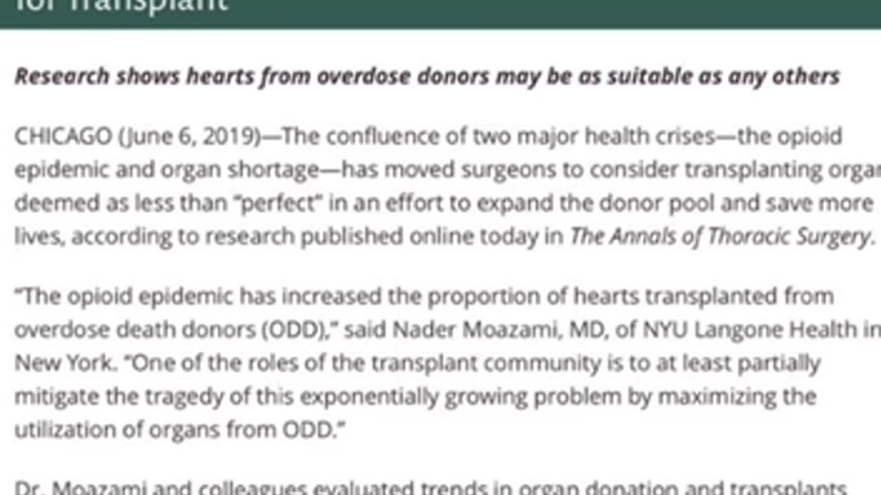 Ohio, trains, fentanyl & organ donation - Tore Says