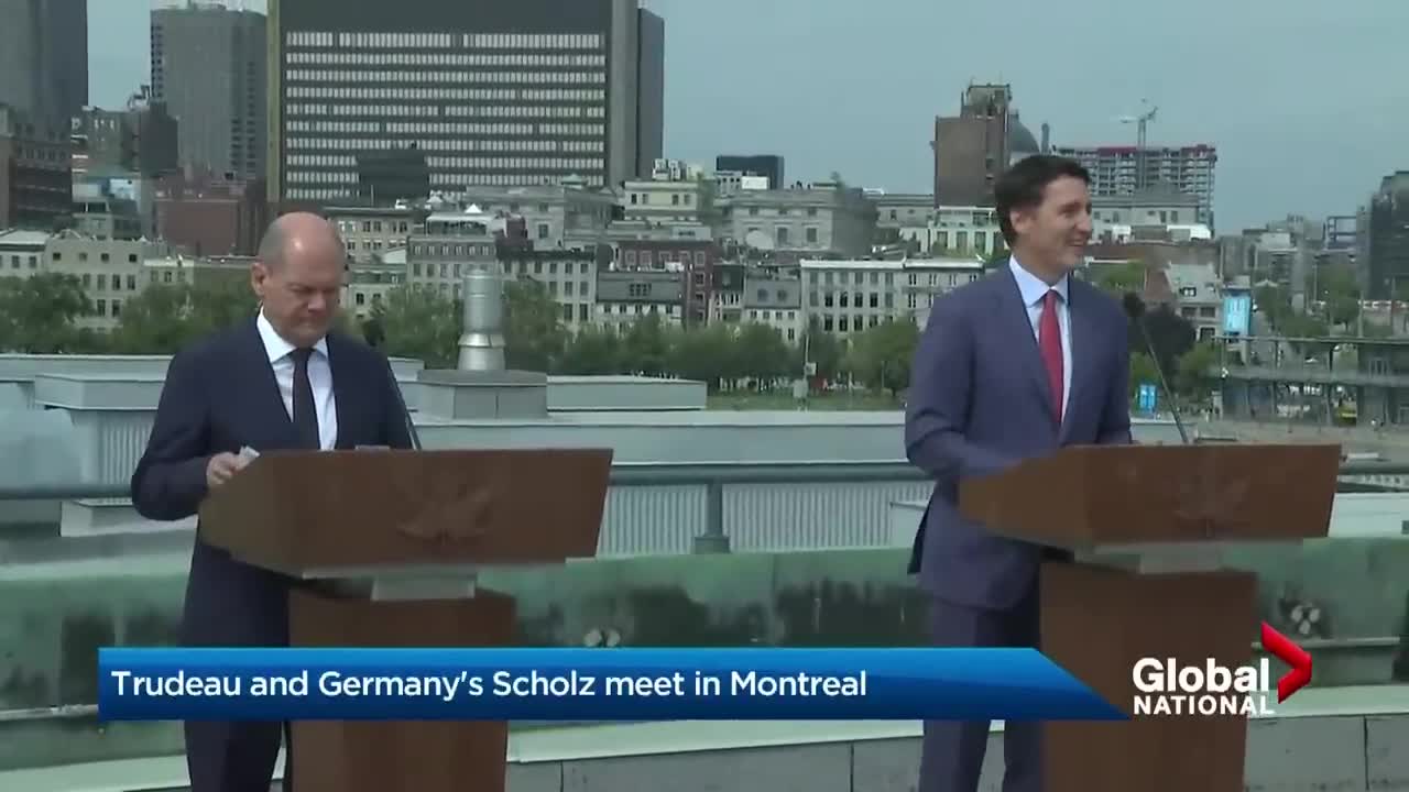 Trudeau, Scholz discuss solutions to alleviate Germany's looming energy crisis