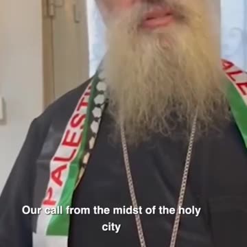 ►🇮🇱🇵🇸❗️Archbishop Hannah of Greek Orthodox Jerusalem church in support of Palestine.