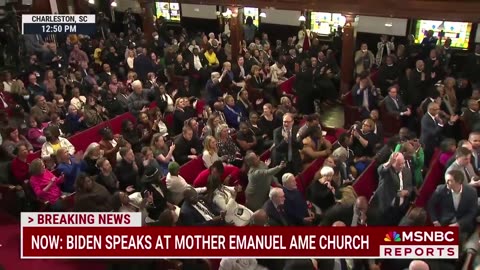 Biden interrupted by Palestinian protesters at Emanuel African Methodist Episcopal Church