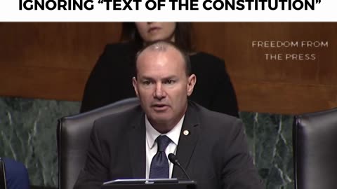 Mike Lee Berates Radical Biden Nominee For Intrepreting The Constitution However He Wants