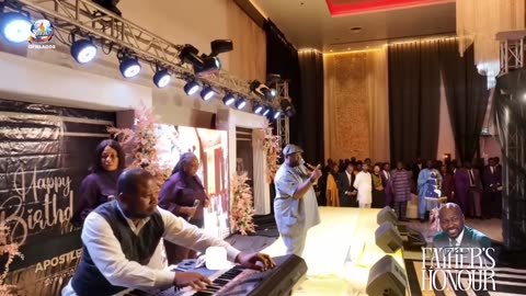 Solomon Buchi Hugs Apostle Johnson Suleman Just Before His Ministration @ Father's Honour Lagos