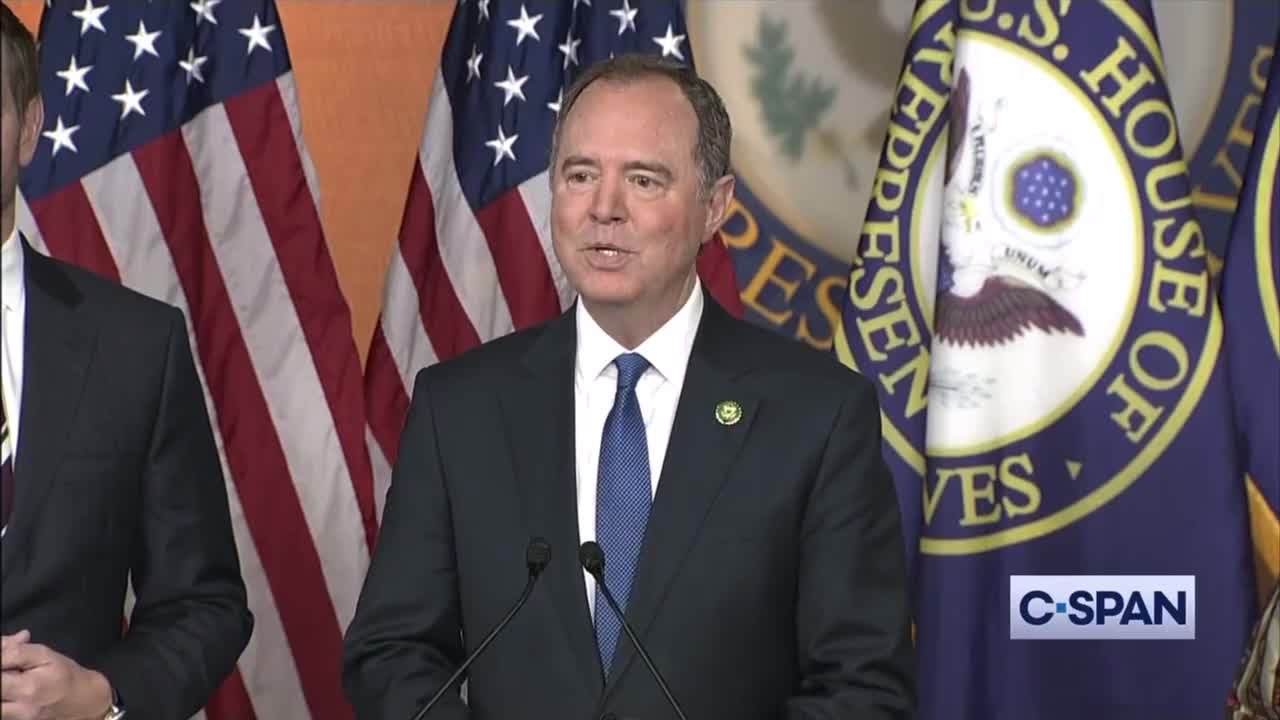 Watermelon head, Adam Schiff play the victim card.