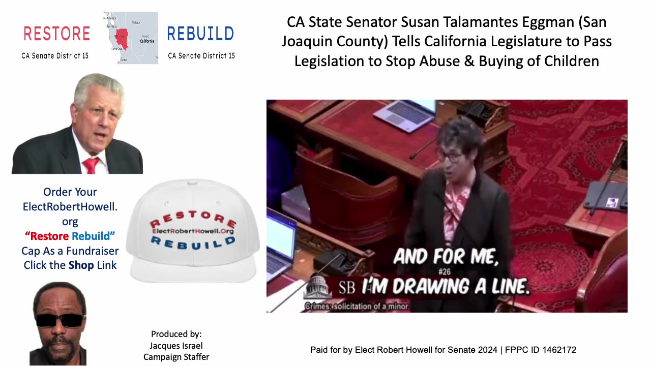 Now Qualified to Get a California Pension, State Senator Says She Against Child Abuse