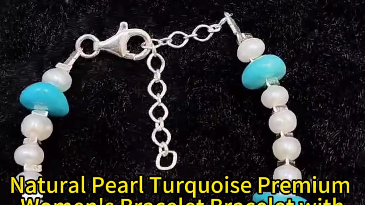 GN-20241114-02 Natural Pearl Turquoise Premium Women's Bracelet Bracelet with delicate S925 silver