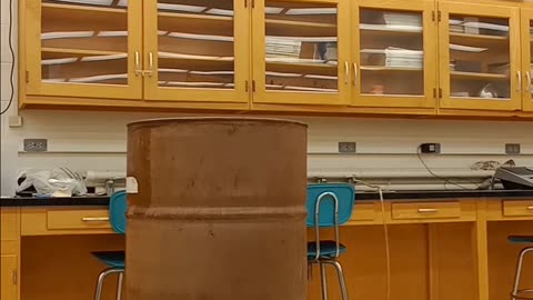 Physics Class Barrel Implosion 12-9-22