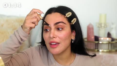 Huda Kattan's Everyday Glam Beauty Routine _ Allure