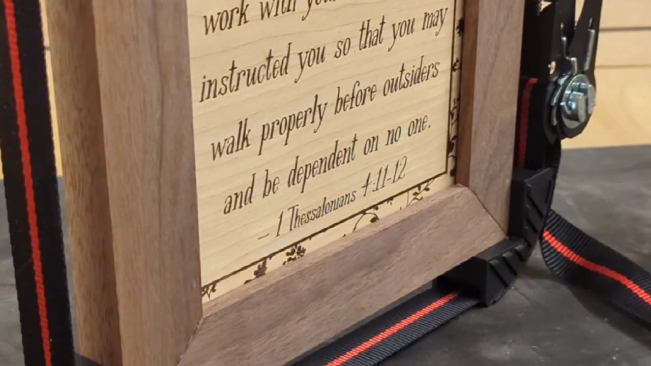 Walnut framed engraving
