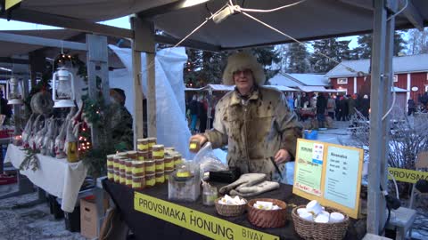 Christmas in Sweden Gammelstad Christmas Market in Lule? in Swedish Lapland UNESCO World Heritage