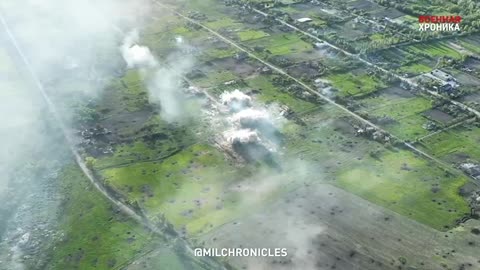 💢 Russian artillery strikes on Ukrainian positions near Novomikhaylovka