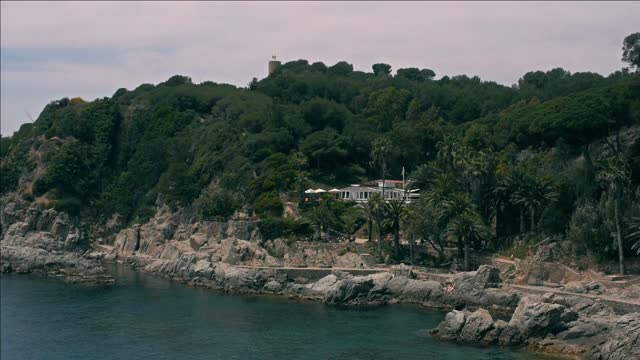 nice old villa at sea cliff in spain