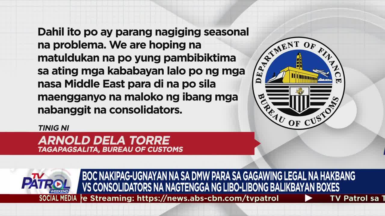 BOC nakipag-ugnayan sa DMW para sa gagawing legal na hakbang vs consolidators