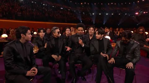 TREVOR NOAH Jokes With BTS At The 2022 GRAMMYs