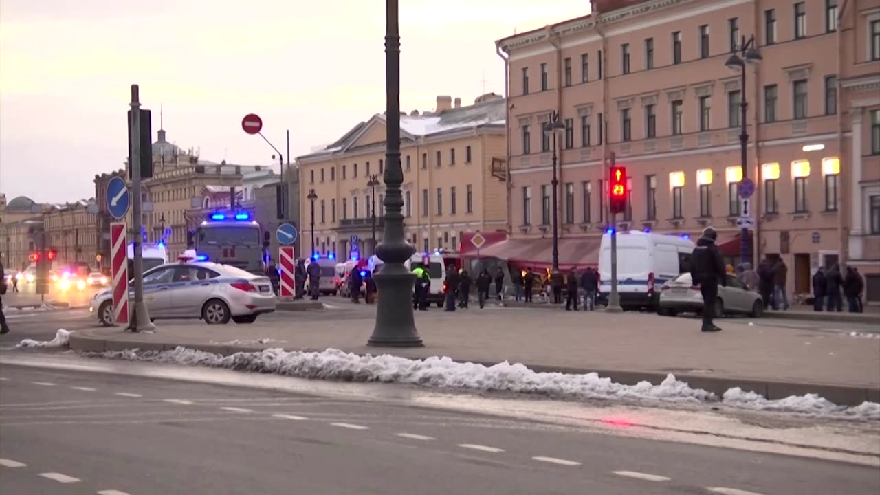 Bomb kills Russian war blogger in St Petersburg cafe