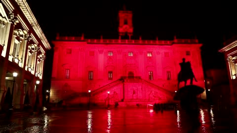 Colosseum turns red for violence against women