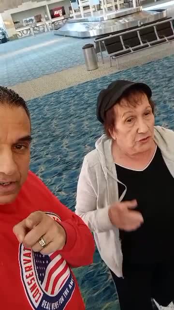 Maskless in the Airport with Guess Who's Mom! :)