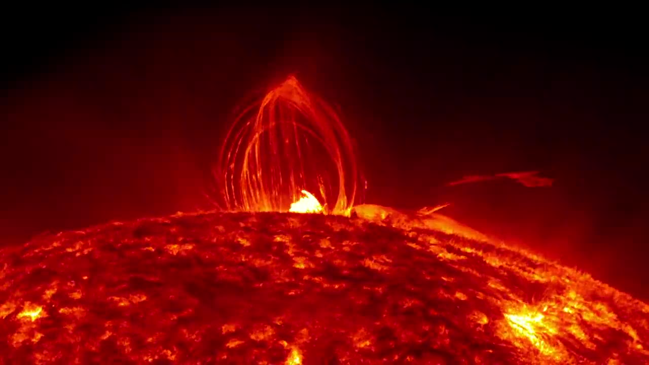 NASA | Fiery Looping Rain on the Sun