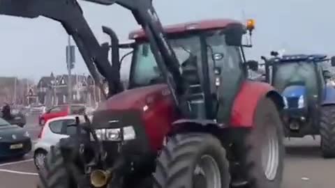 Dutch farmers OUT IN FORCE today