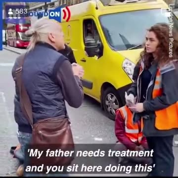 Climate activists block road to UK hospital.