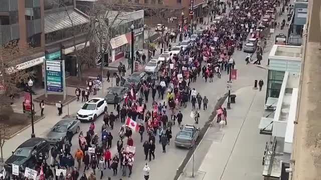 Patriotic people of Canada are marching for theirs and yours freedom