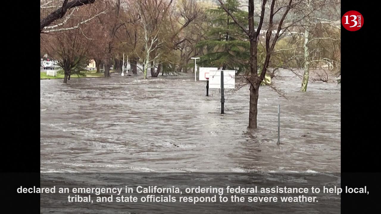 California face ‘flooding emergency’ as storm kills at least 2