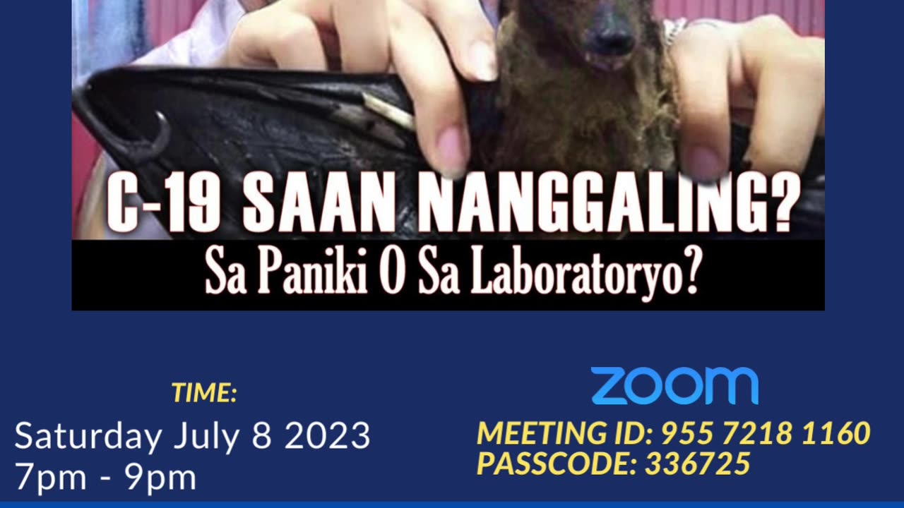 CDC PH Weekly Huddle (070823) C-19 Saan Nanggaling: Sa Paniki O sa Laboratoryo?