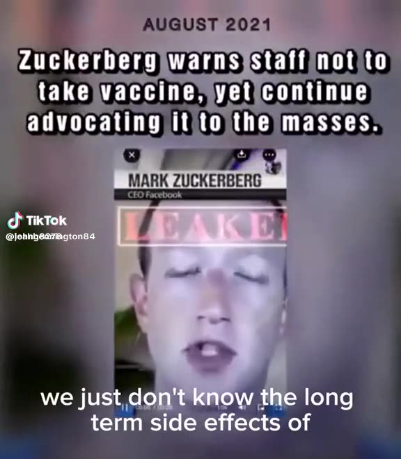 Mark Zuckerberg warns against covid injections