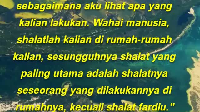 shalat yang paling utama adalah shalatnya seseorang yang dilakukannya di rumahnya