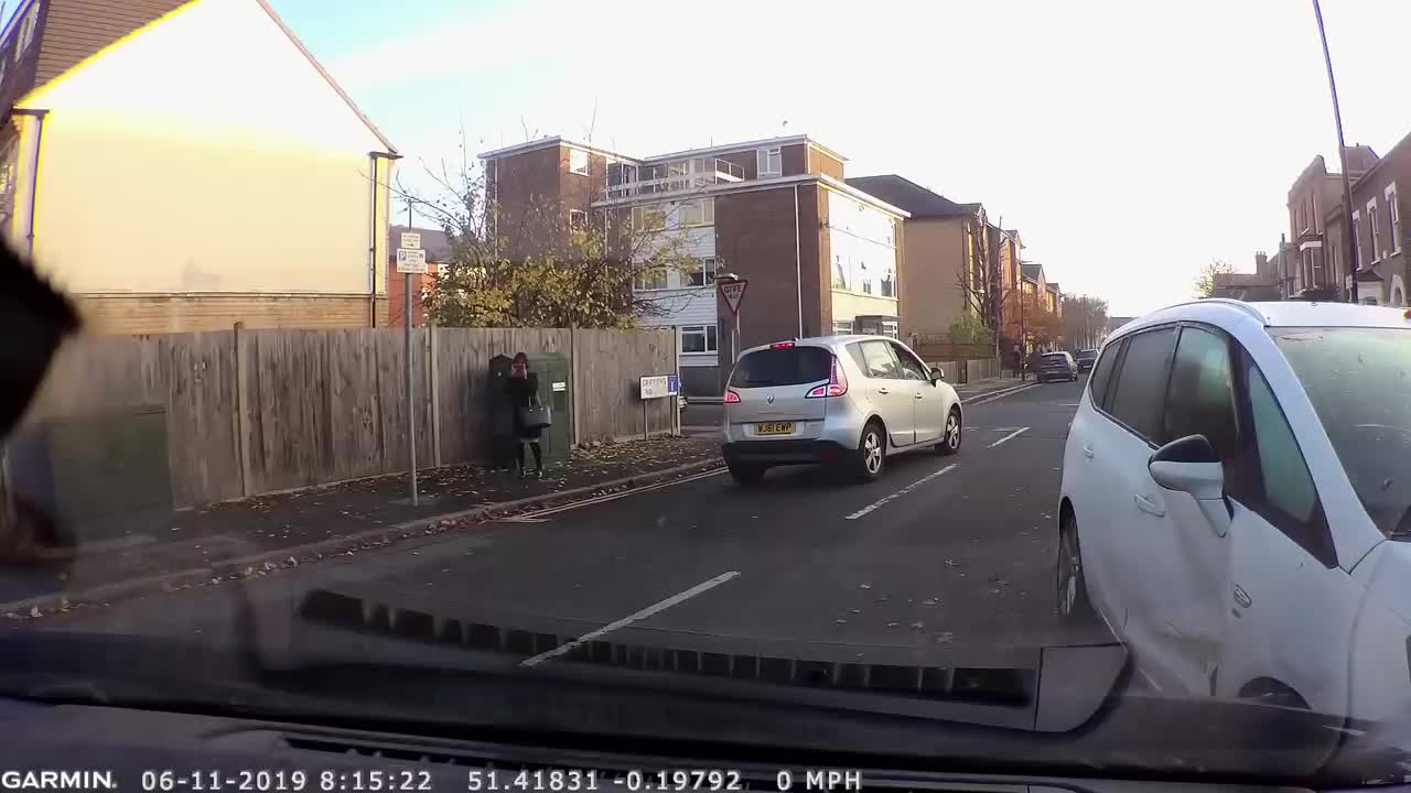 Idiot driver: Doesn't yield at junction then crashes and starts swearing!