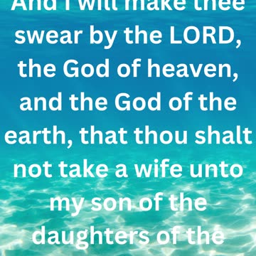 "A Wife for Isaac: Genesis 24:3-4"