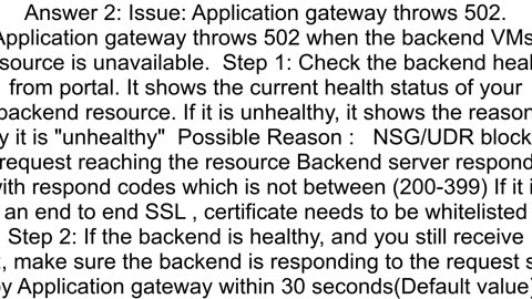 azure application gateway is not working with 502