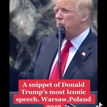 Clip of Trump's speech in Poland 2017